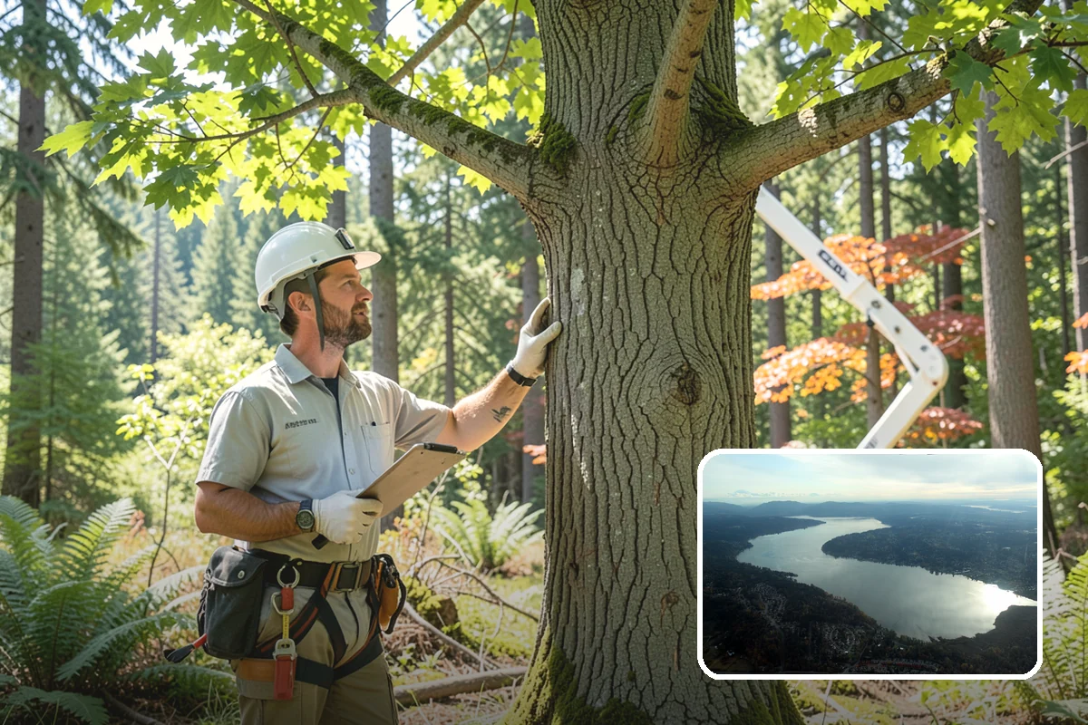 Driveway clearance pruning in Sammamish, King County, WA - Improves tree structure, health, and appearance