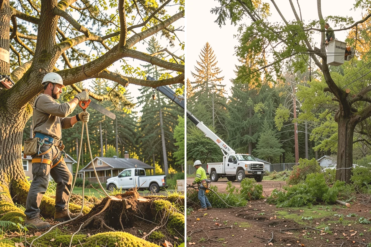 Driveway clearance pruning in Sammamish, King County, WA - Assess canopy condition and pruning objectives