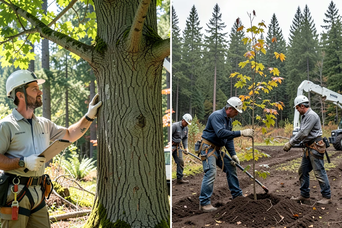 Driveway clearance pruning in Sedro-Woolley, Skagit County, WA - Assess canopy condition and pruning objectives