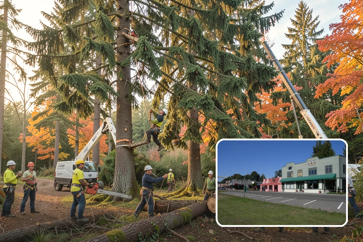 Driveway clearance pruning in Snoqualmie, King County, WA - Improves tree structure, health, and appearance