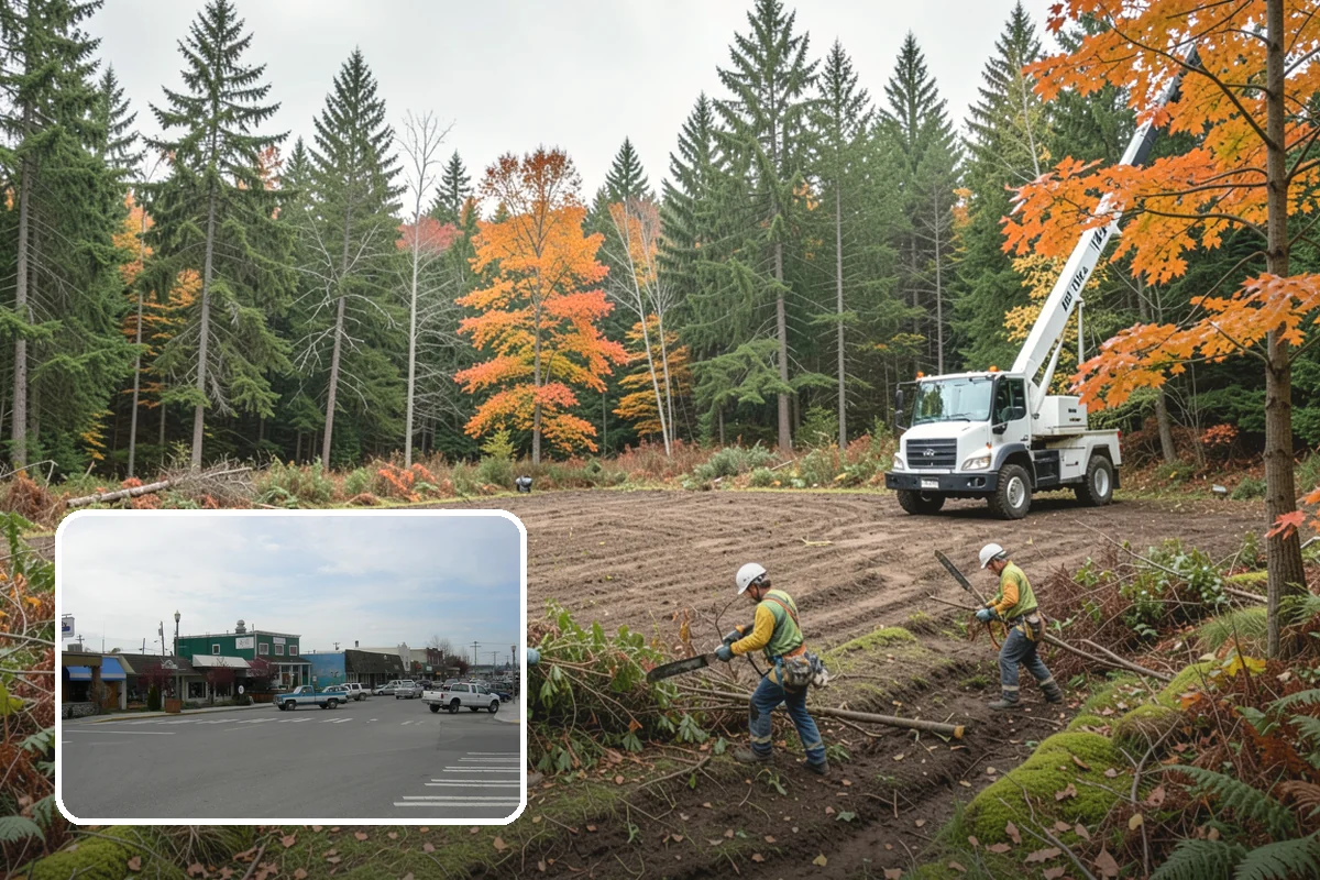 Driveway clearance pruning in Stanwood, Snohomish County, WA - Improves tree structure, health, and appearance