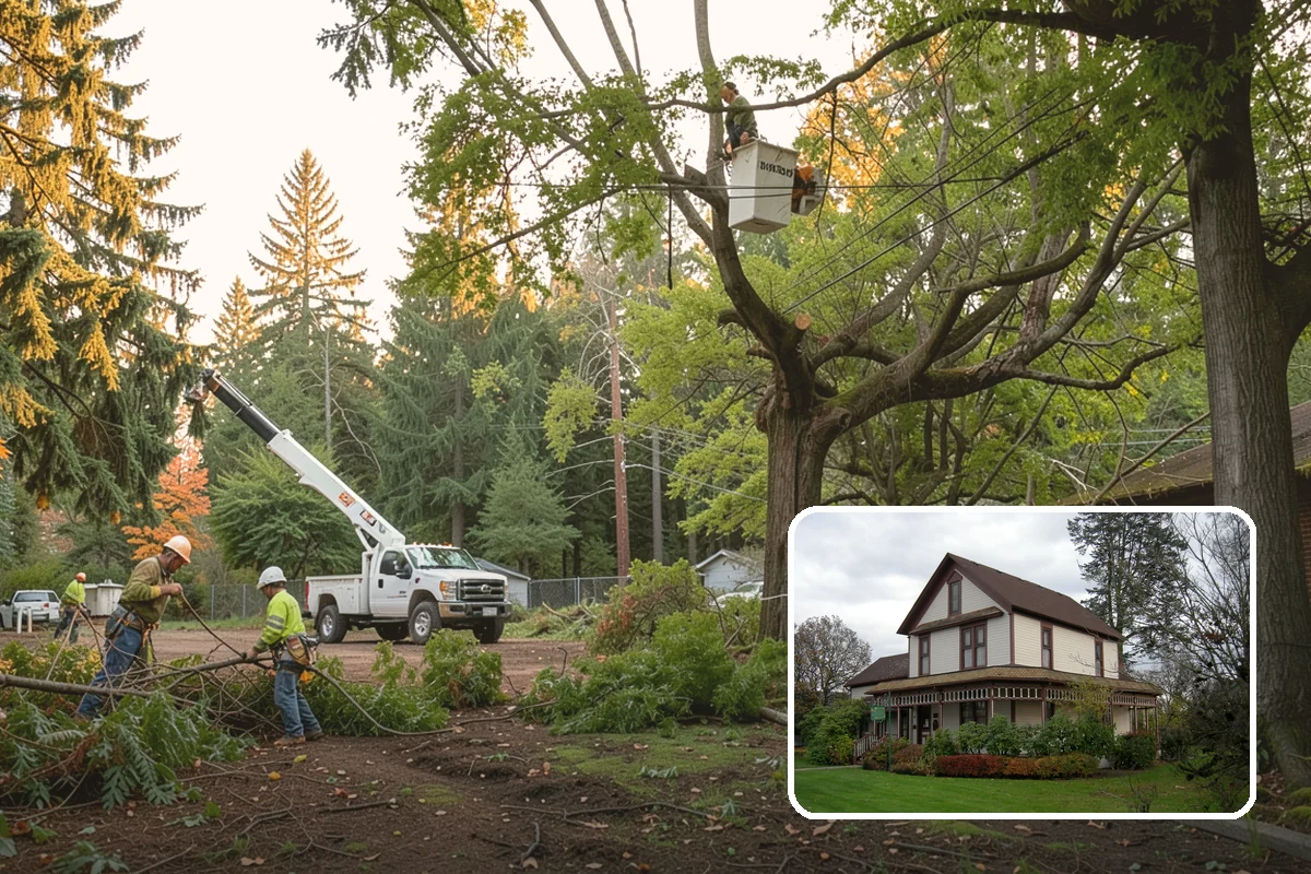 Driveway clearance pruning in Sumner, Pierce County, WA - Improves tree structure, health, and appearance