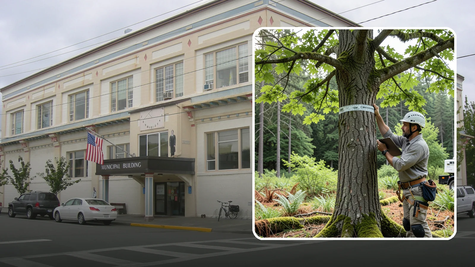 Drone tree inspections in Anacortes, Skagit County, WA - The aerial inspection of trees using a drone.