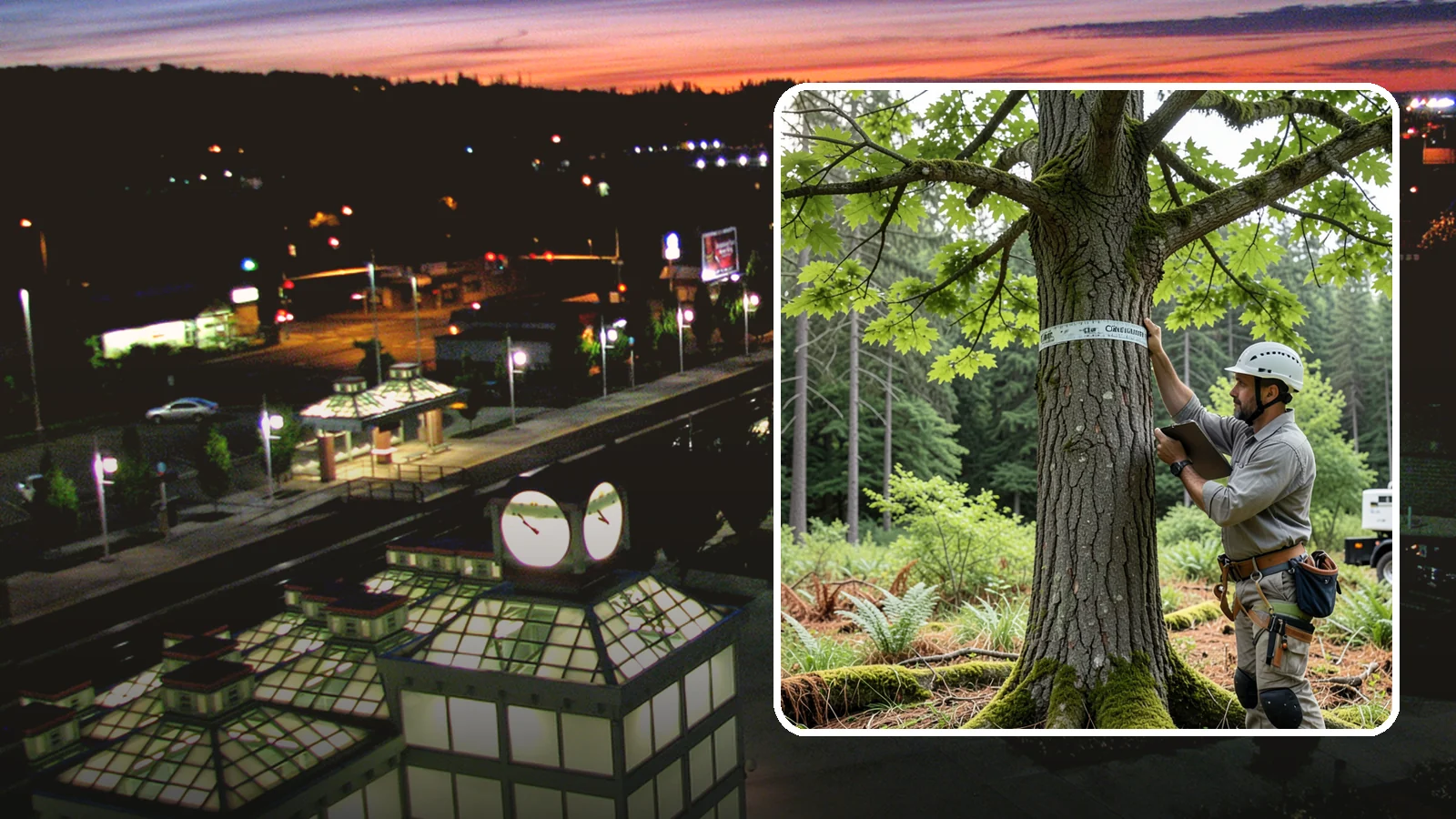 Drone tree inspections in Auburn, King County, WA - The aerial inspection of trees using a drone.