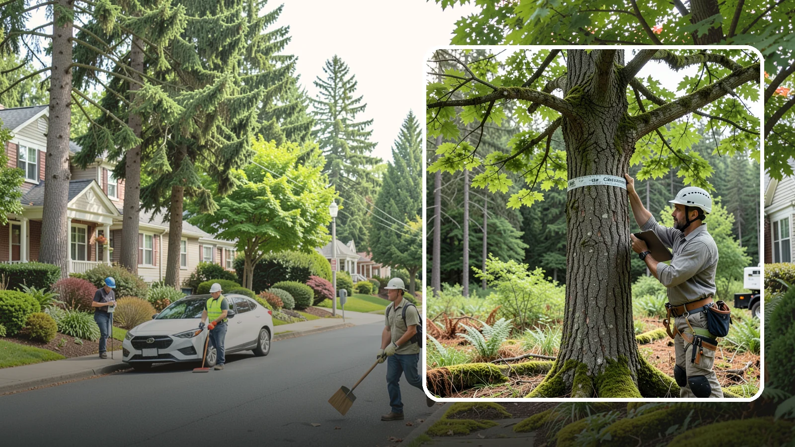 Drone tree inspections in Beaux Arts Village, King County, WA - The aerial inspection of trees using a drone.