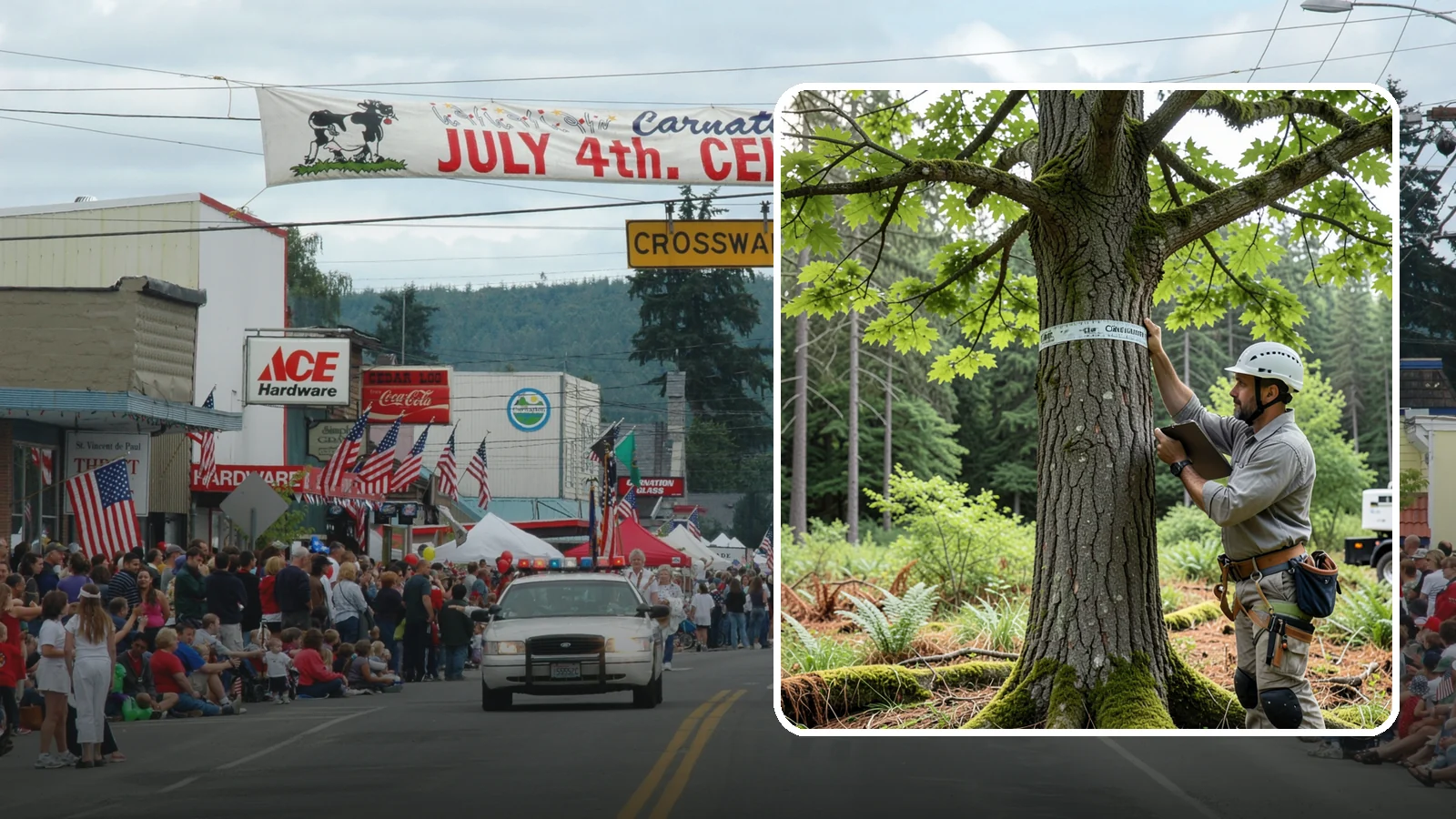 Drone tree inspections in Carnation, King County, WA - The aerial inspection of trees using a drone.