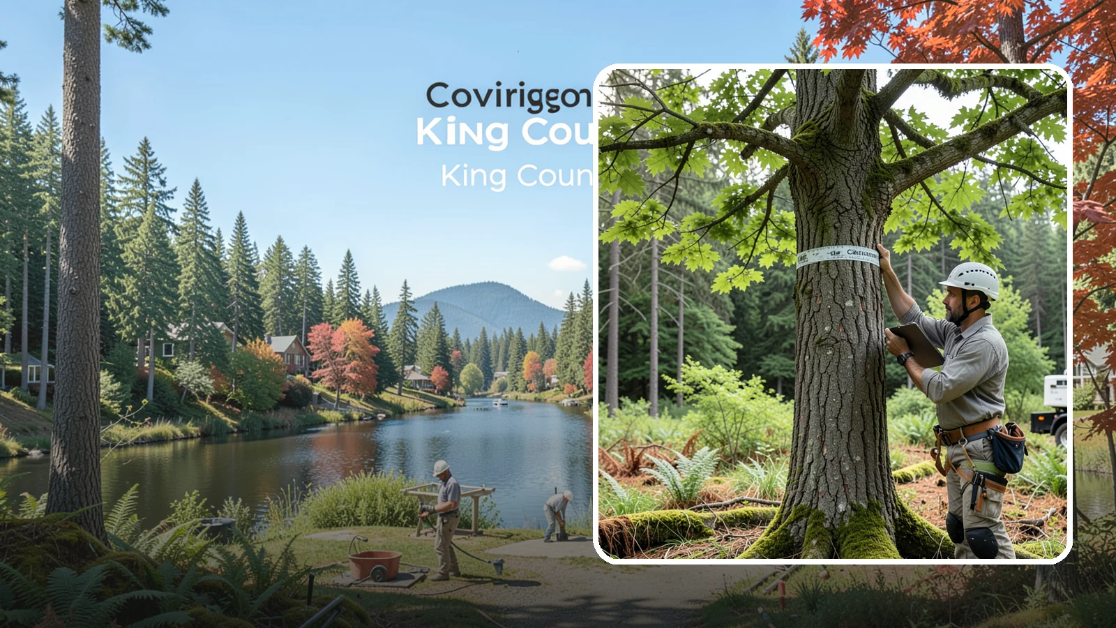 Drone tree inspections in Covington, King County, WA - The aerial inspection of trees using a drone.