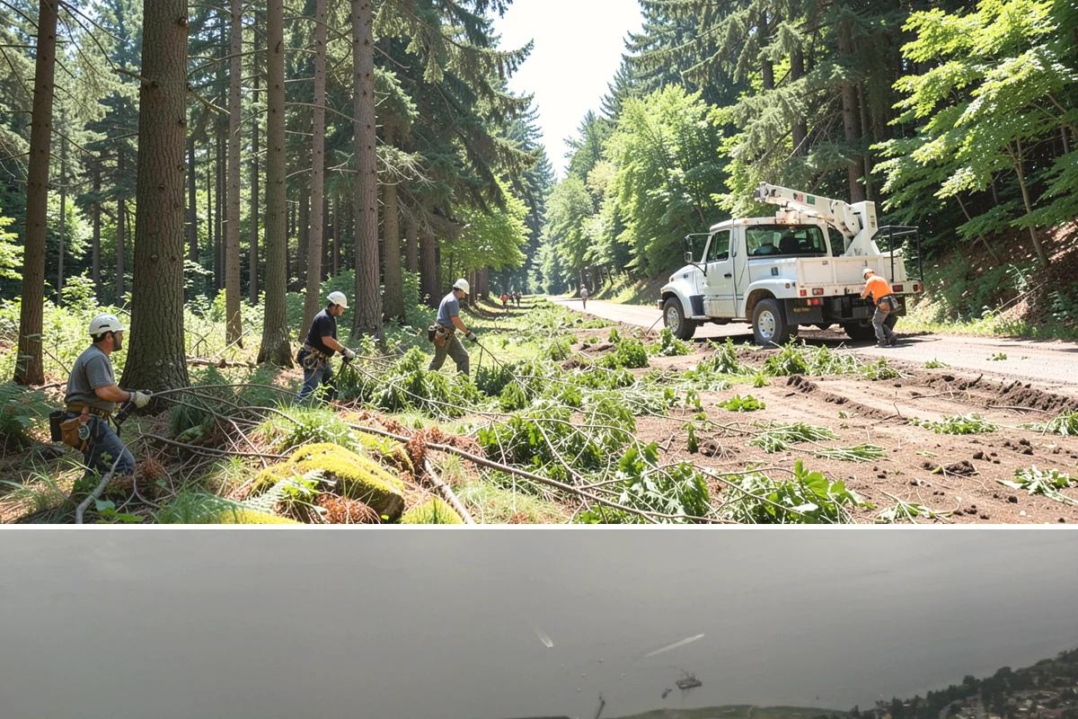 Drone tree inspections in Des Moines, King County, WA - Inspections are performed year-round but methods adapt to seasonal foliage changes that affect visibility of defects in Puget...