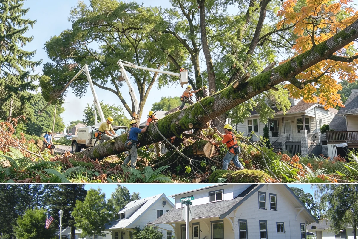 Drone tree inspections in DuPont, Pierce County, WA - Inspections are performed year-round but methods adapt to seasonal foliage changes that affect visibility of defects in Puget...