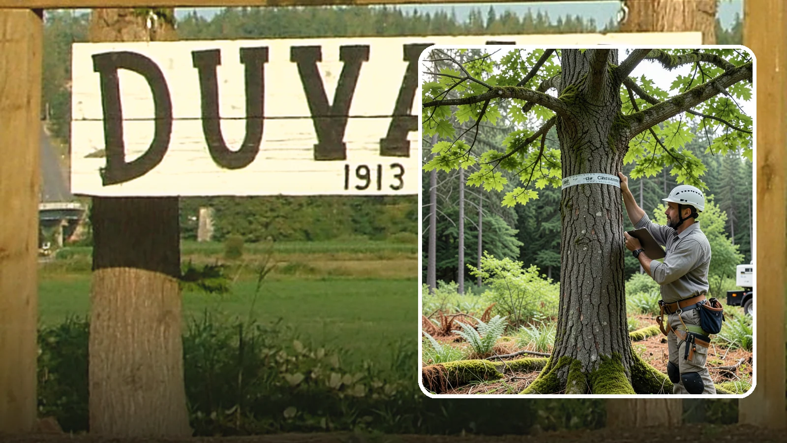 Drone tree inspections in Duvall, King County, WA - The aerial inspection of trees using a drone.