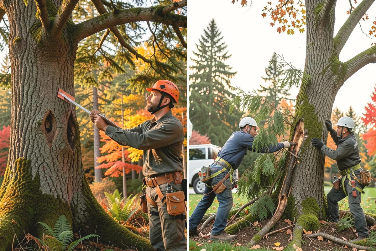 Drone tree inspections in Edgewood, Pierce County, WA - Gather site and tree information