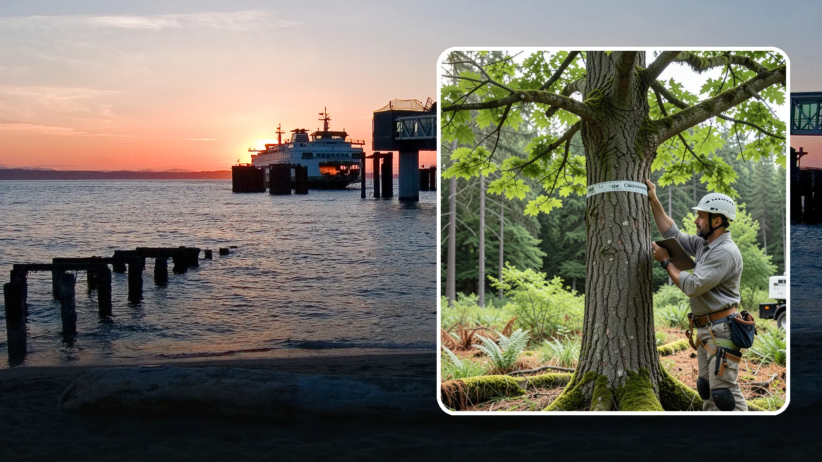 Drone tree inspections in Edmonds, Snohomish County, WA - The aerial inspection of trees using a drone.