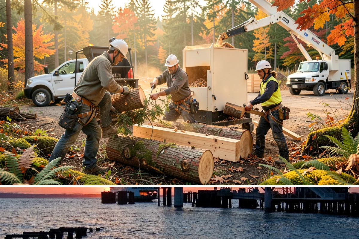 Drone tree inspections in Edmonds, Snohomish County, WA - Inspections are performed year-round but methods adapt to seasonal foliage changes that affect visibility of defects in Puget...