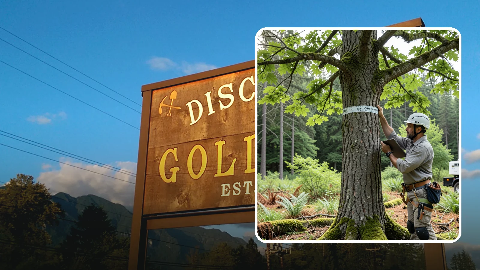 Drone tree inspections in Gold Bar, Snohomish County, WA - The aerial inspection of trees using a drone.