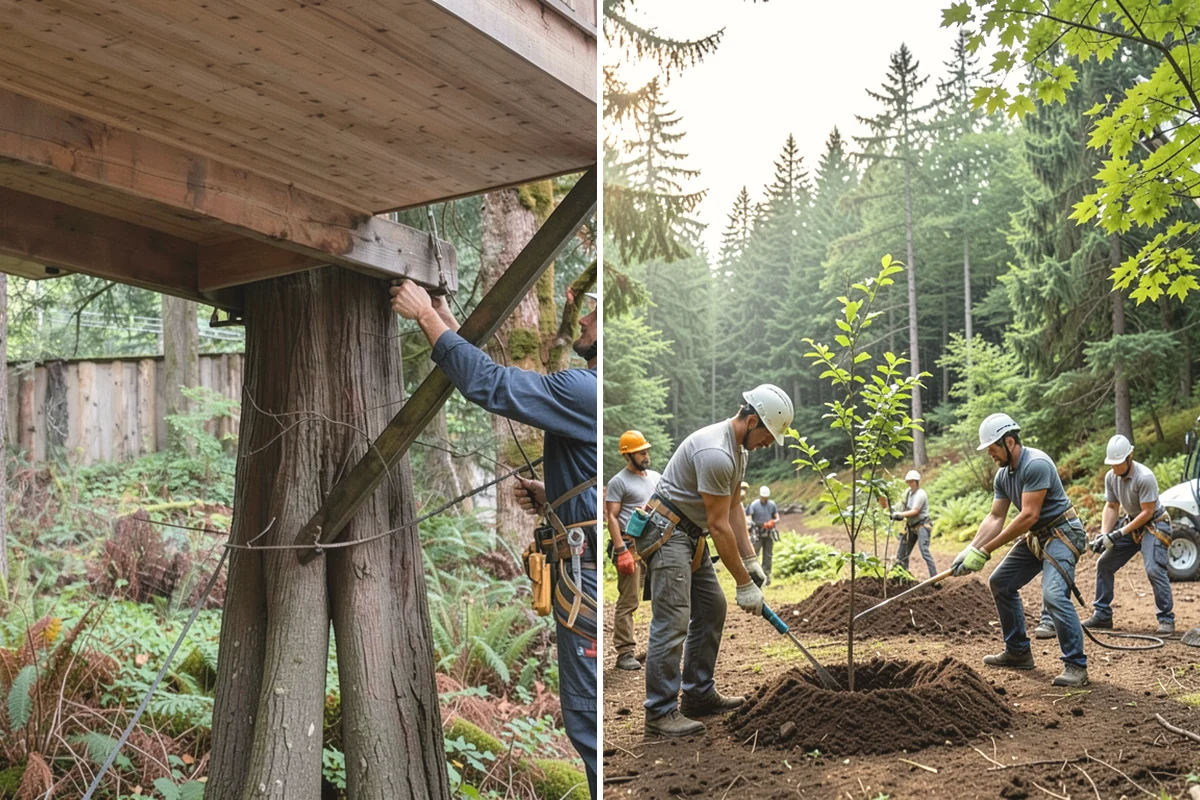Drone tree inspections in Issaquah, King County, WA - Gather site and tree information
