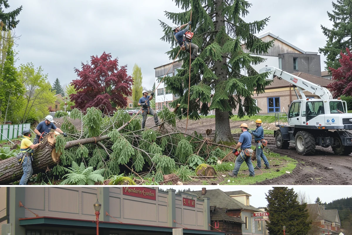 Drone tree inspections in Issaquah, King County, WA - Inspections are performed year-round but methods adapt to seasonal foliage changes that affect visibility of defects in Puget...