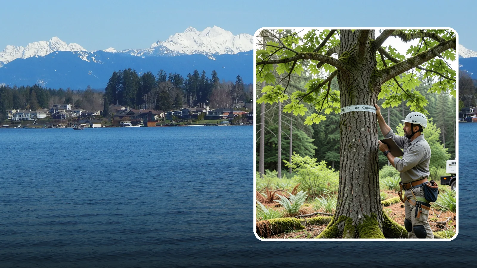 Drone tree inspections in Lake Stevens, Snohomish County, WA - The aerial inspection of trees using a drone.