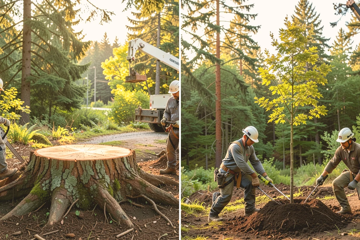 Drone tree inspections in Langley, Island County, WA - Gather site and tree information