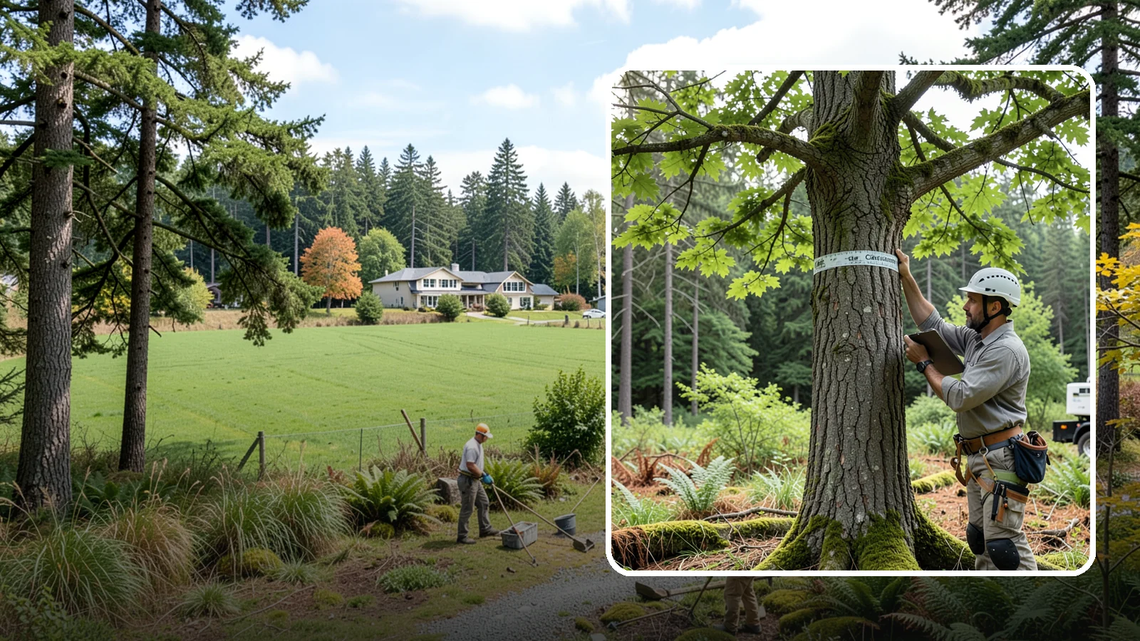 Drone tree inspections in Lyman, Skagit County, WA - The aerial inspection of trees using a drone.