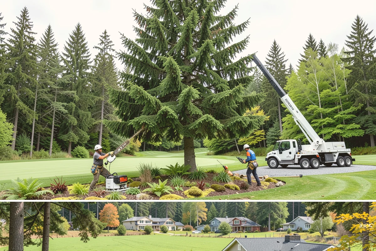 Drone tree inspections in Lyman, Skagit County, WA - Inspections are performed year-round but methods adapt to seasonal foliage changes that affect visibility of defects in Puget...