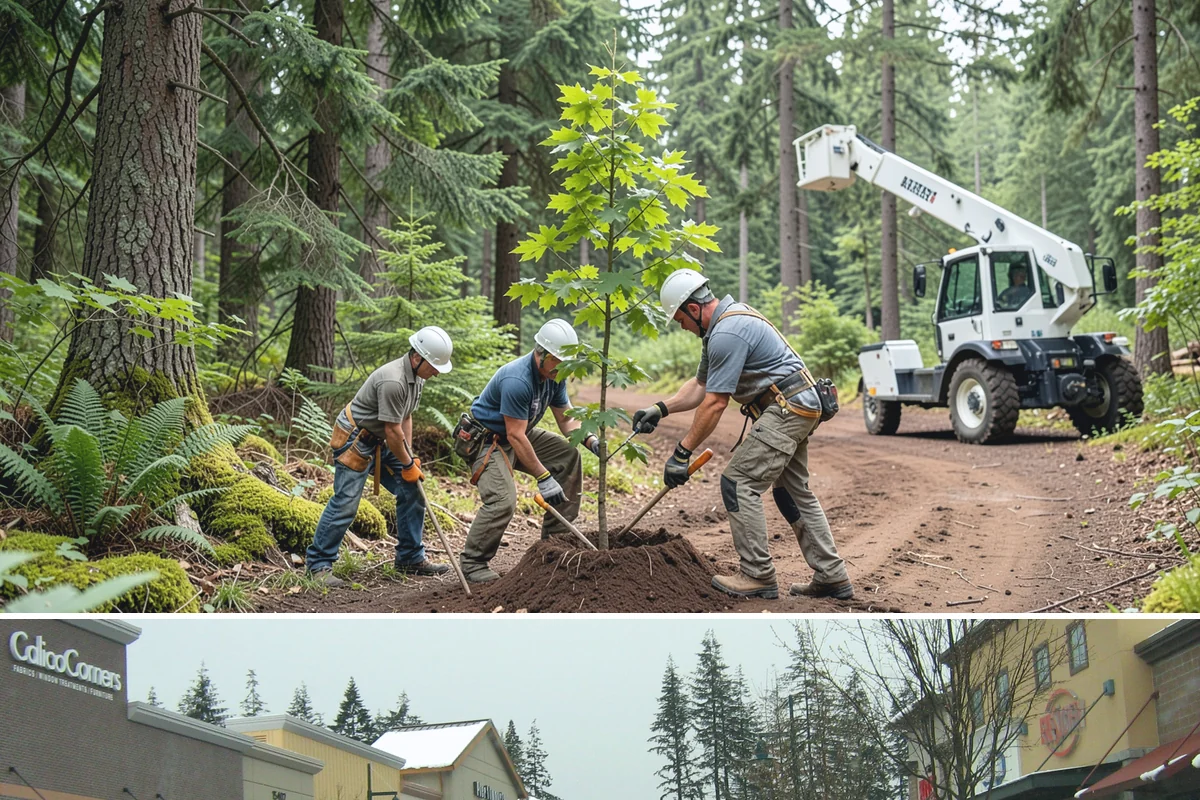 Drone tree inspections in Mill Creek, Snohomish County, WA - Inspections are performed year-round but methods adapt to seasonal foliage changes that affect visibility of defects in Puget...