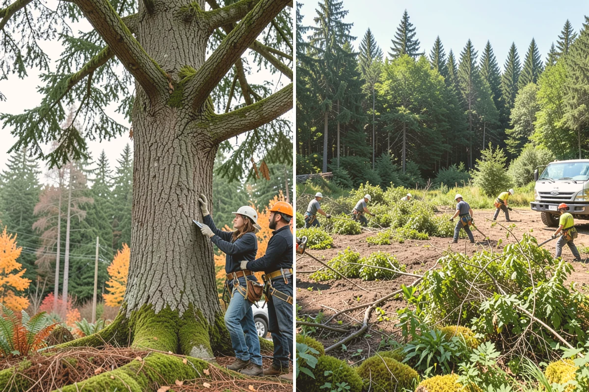 Drone tree inspections in Milton, King County, WA - Gather site and tree information
