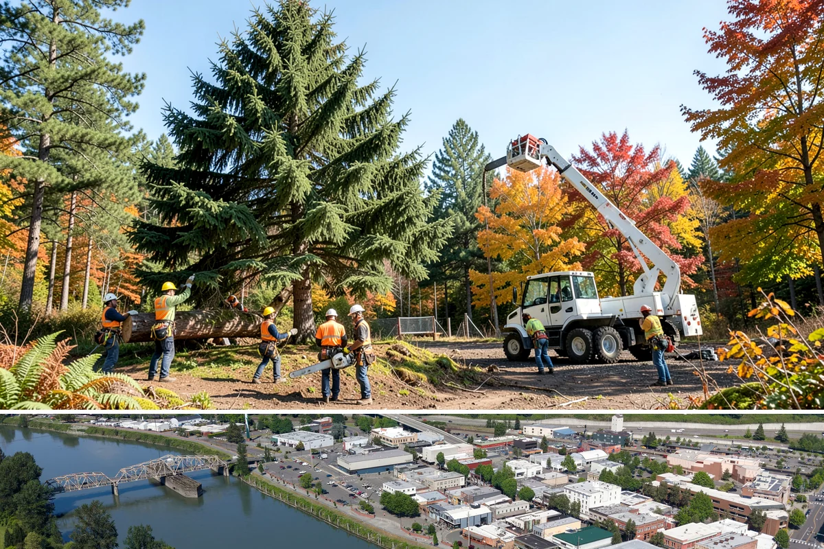Drone tree inspections in Mount Vernon, Skagit County, WA - Inspections are performed year-round but methods adapt to seasonal foliage changes that affect visibility of defects in Puget...
