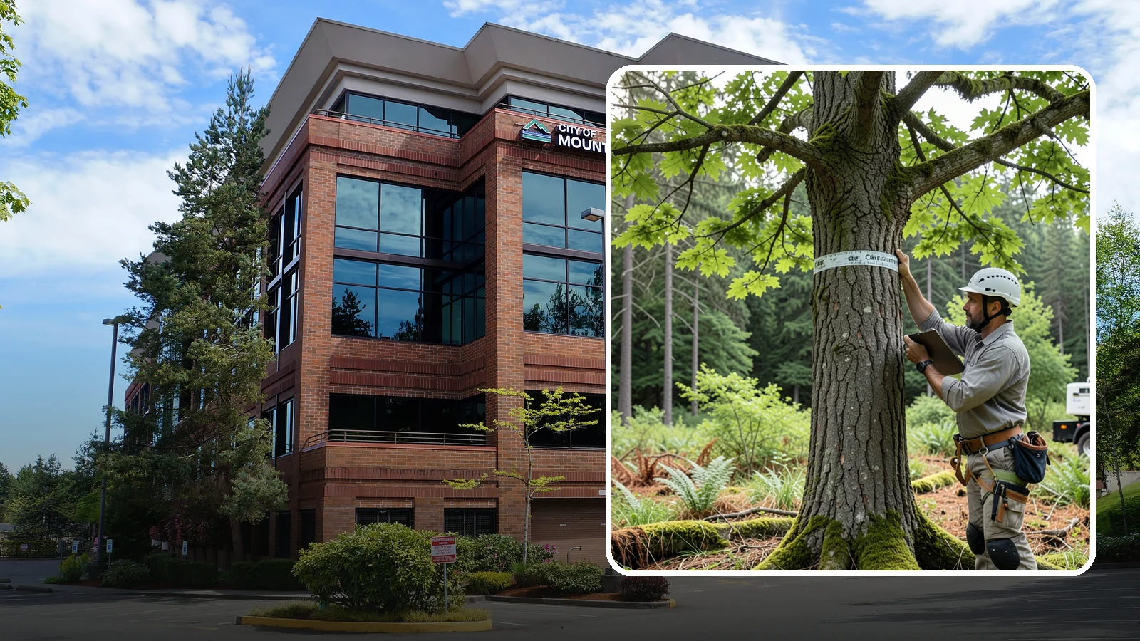 Drone tree inspections in Mountlake Terrace, Snohomish County, WA - The aerial inspection of trees using a drone.