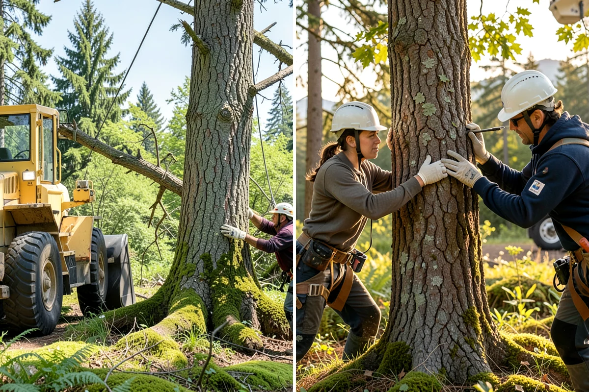 Drone tree inspections in Puyallup, Pierce County, WA - Gather site and tree information