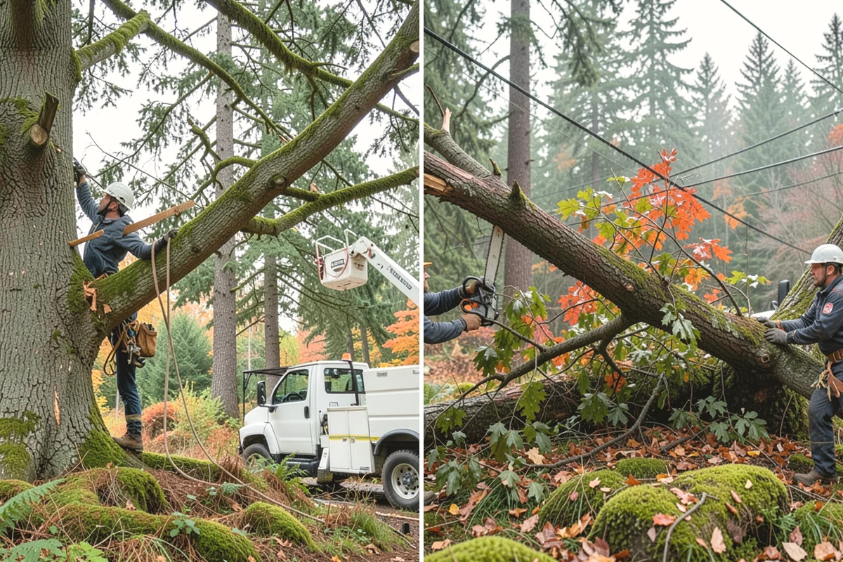 Drone tree inspections in Ruston, Pierce County, WA - Gather site and tree information