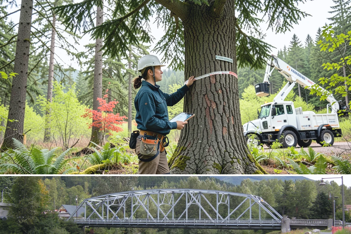Drone tree inspections in Skykomish, King County, WA - Inspections are performed year-round but methods adapt to seasonal foliage changes that affect visibility of defects in Puget...