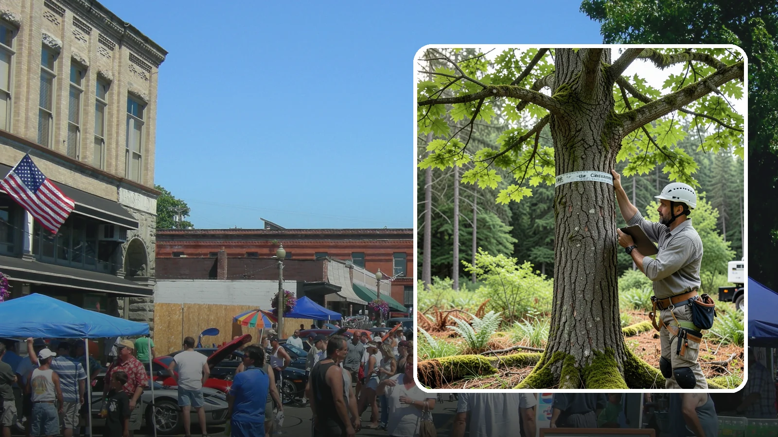 Drone tree inspections in Snohomish, Snohomish County, WA - The aerial inspection of trees using a drone.