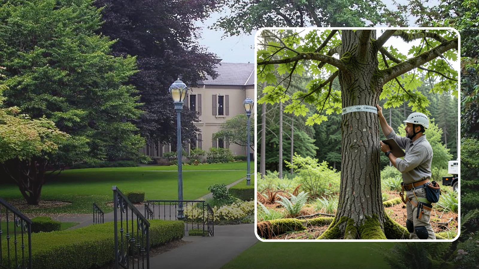 Drone tree inspections in Woodinville, King County, WA - The aerial inspection of trees using a drone.