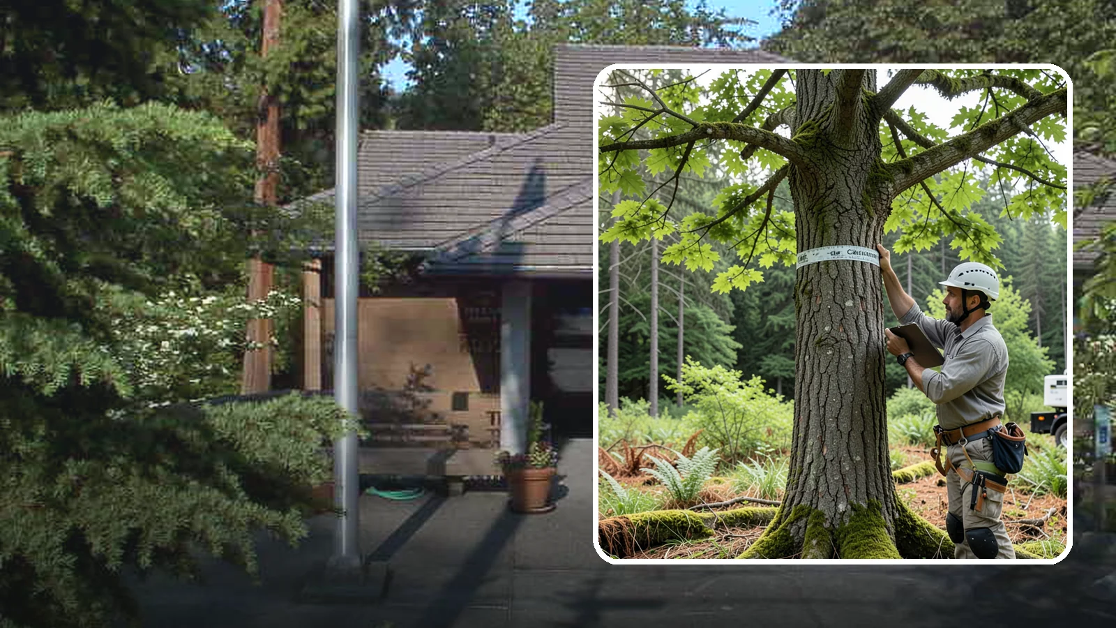 Drone tree inspections in Yarrow Point, King County, WA - The aerial inspection of trees using a drone.