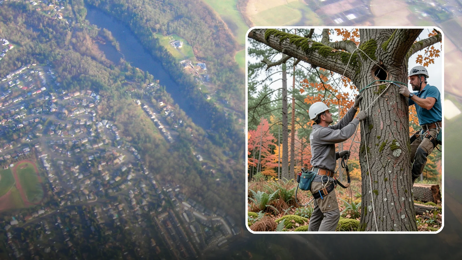 Dynamic cabling installation in Algona, King County, WA - The installation of flexible support systems that allow natural movement.