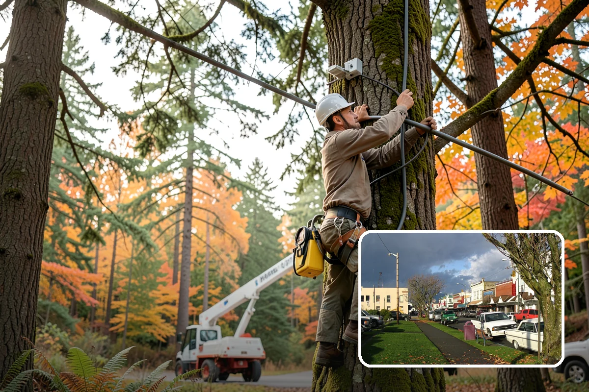 Dynamic cabling installation in Arlington, Snohomish County, WA - Reduces the risk of limb or stem failure