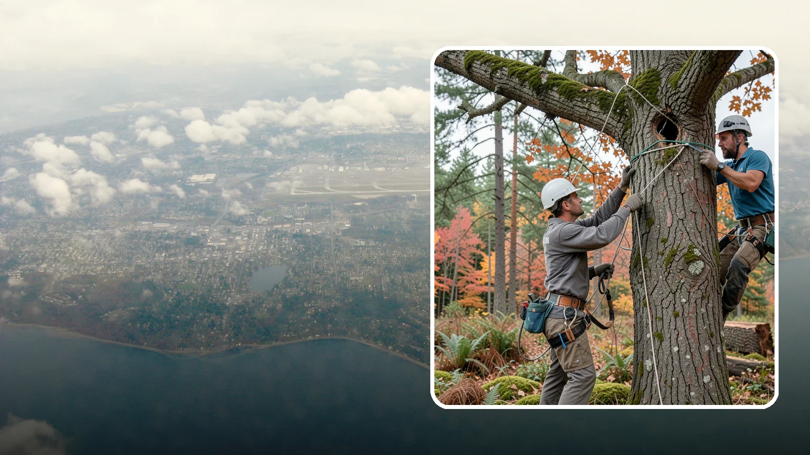 Dynamic cabling installation in Burien, King County, WA - The installation of flexible support systems that allow natural movement.