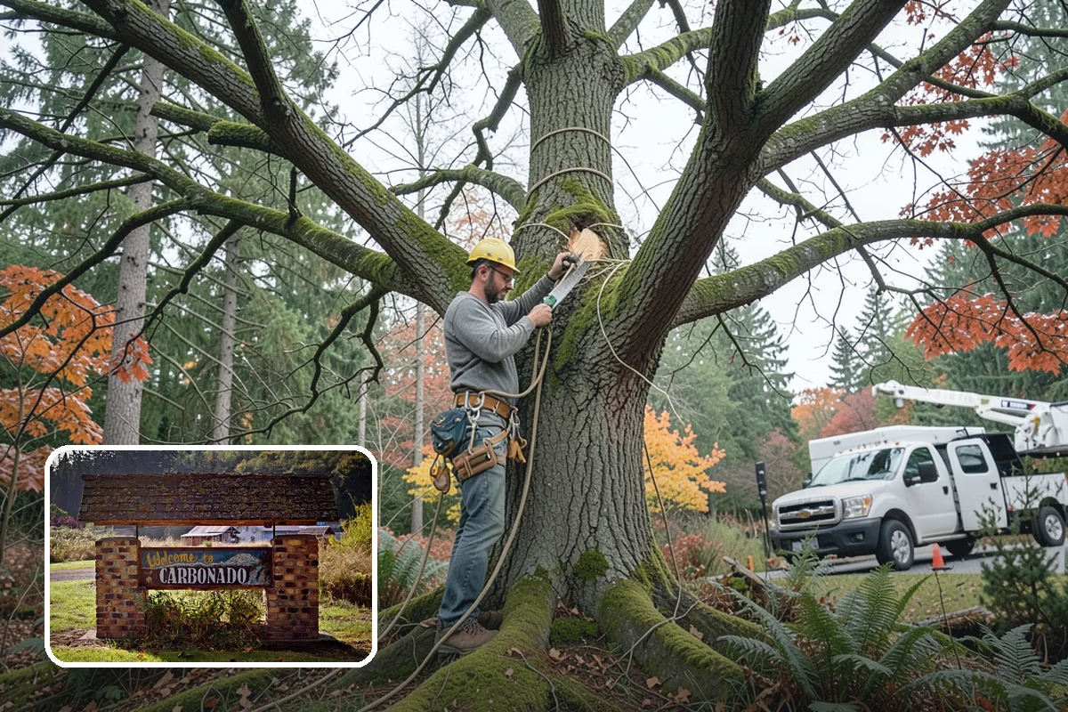 Dynamic cabling installation in Carbonado, Pierce County, WA - Reduces the risk of limb or stem failure
