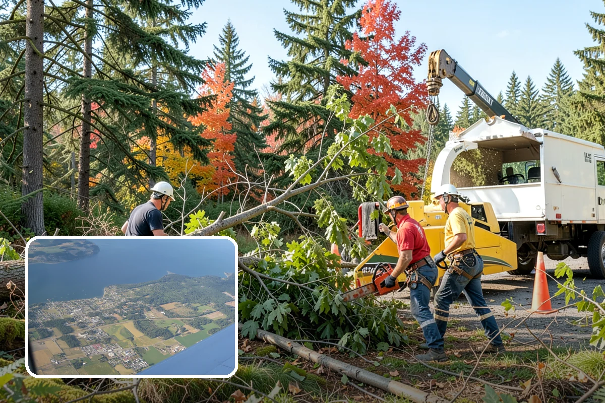 Dynamic cabling installation in Coupeville, Island County, WA - Reduces the risk of limb or stem failure