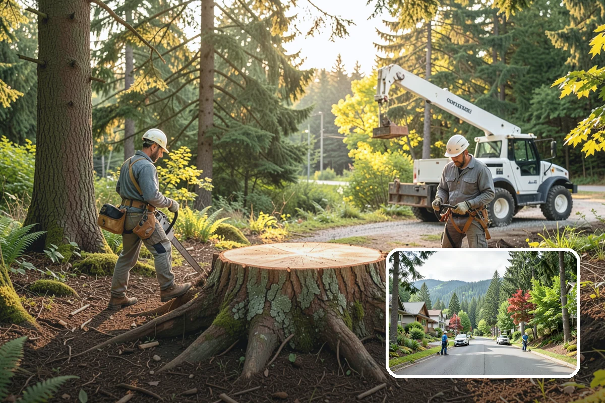 Dynamic cabling installation in Darrington, Snohomish County, WA - Reduces the risk of limb or stem failure