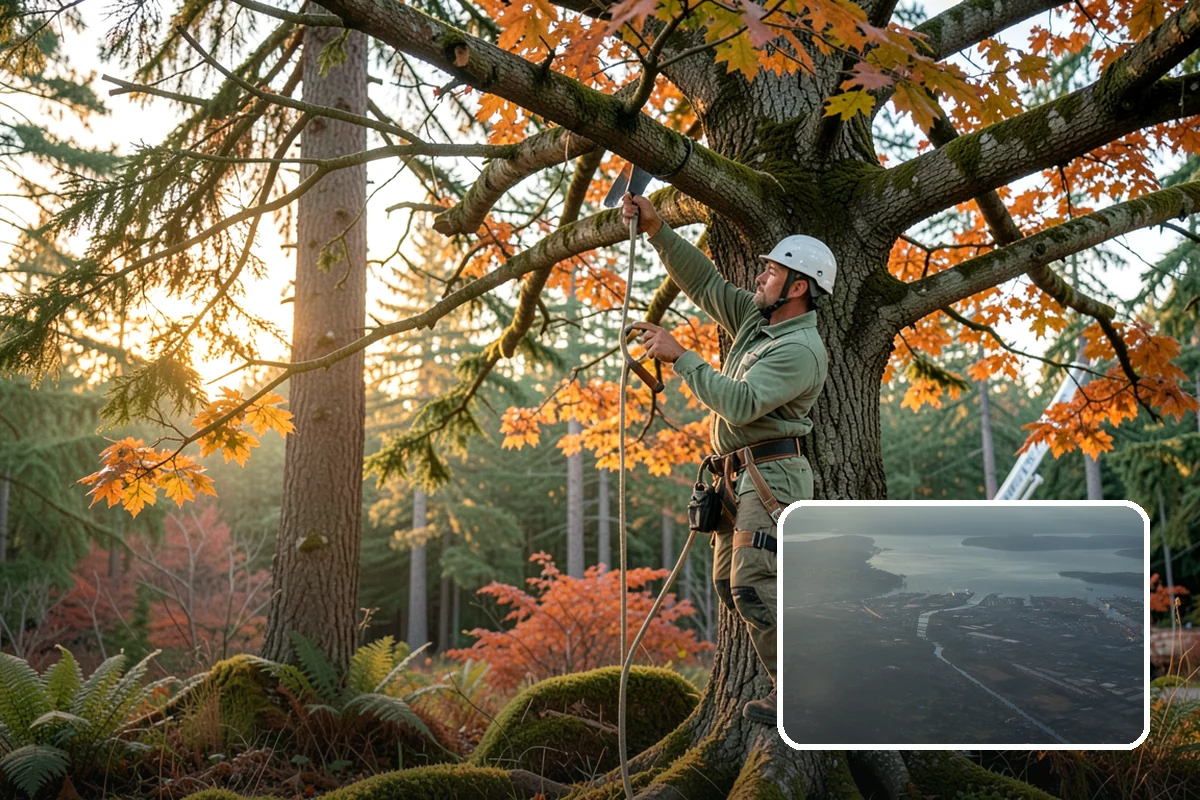 Dynamic cabling installation in Fife, Pierce County, WA - Reduces the risk of limb or stem failure