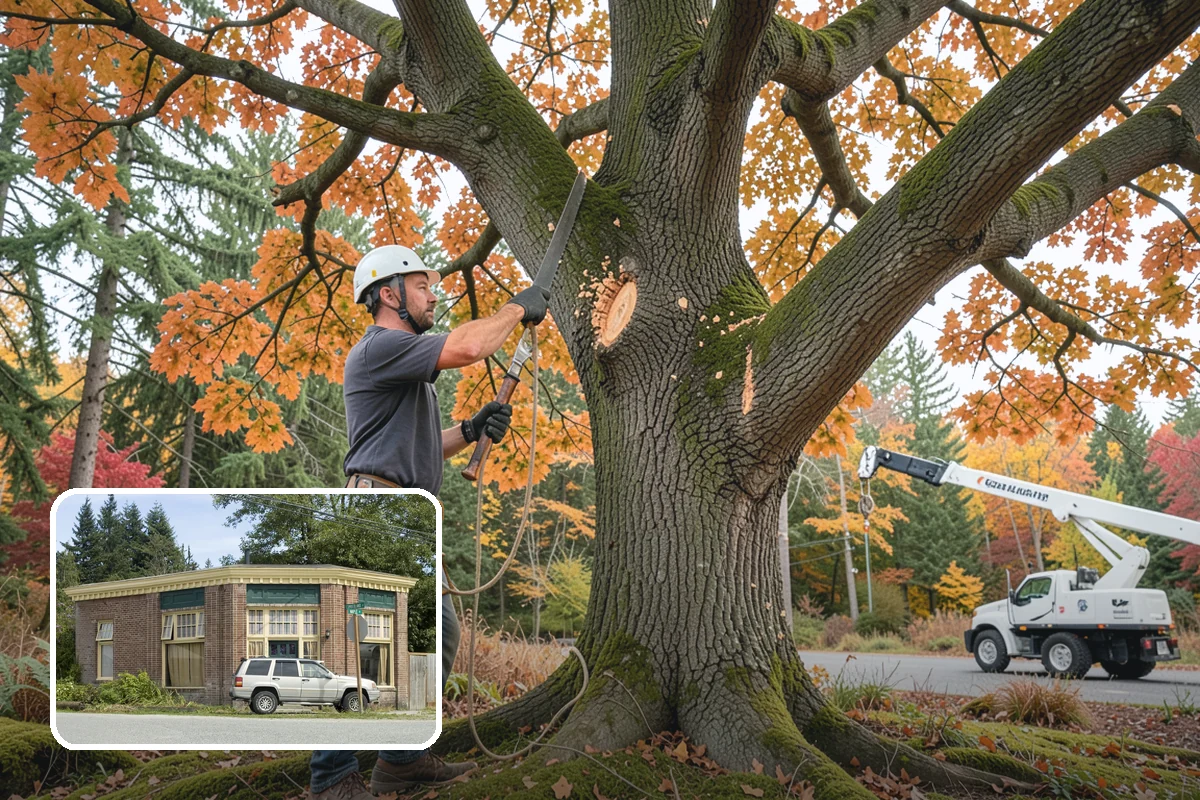 Dynamic cabling installation in Hamilton, Skagit County, WA - Reduces the risk of limb or stem failure