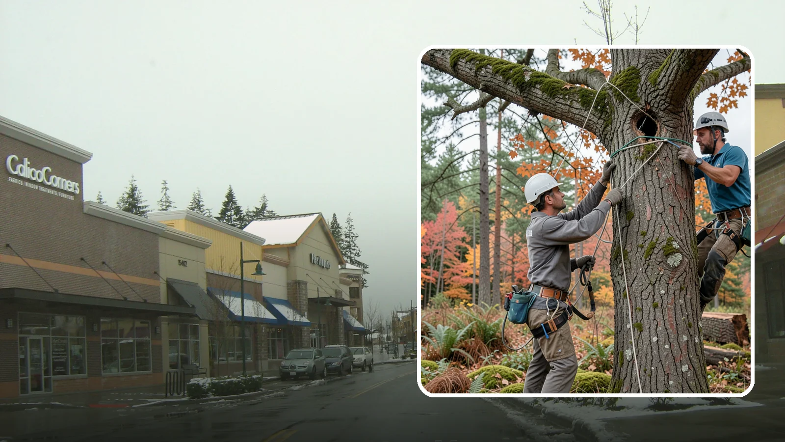 Dynamic cabling installation in Mill Creek, Snohomish County, WA - The installation of flexible support systems that allow natural movement.