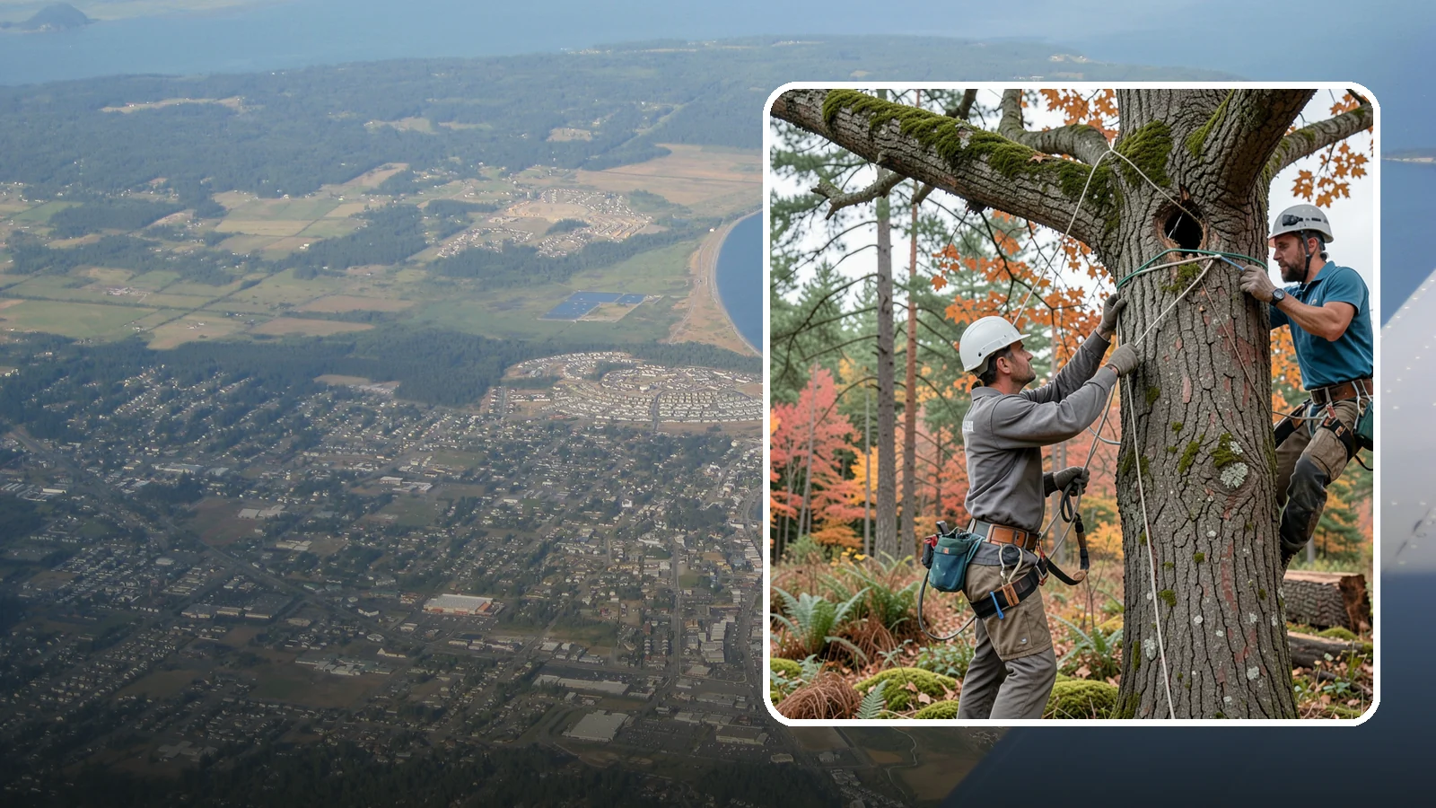 Dynamic cabling installation in Oak Harbor, Island County, WA - The installation of flexible support systems that allow natural movement.
