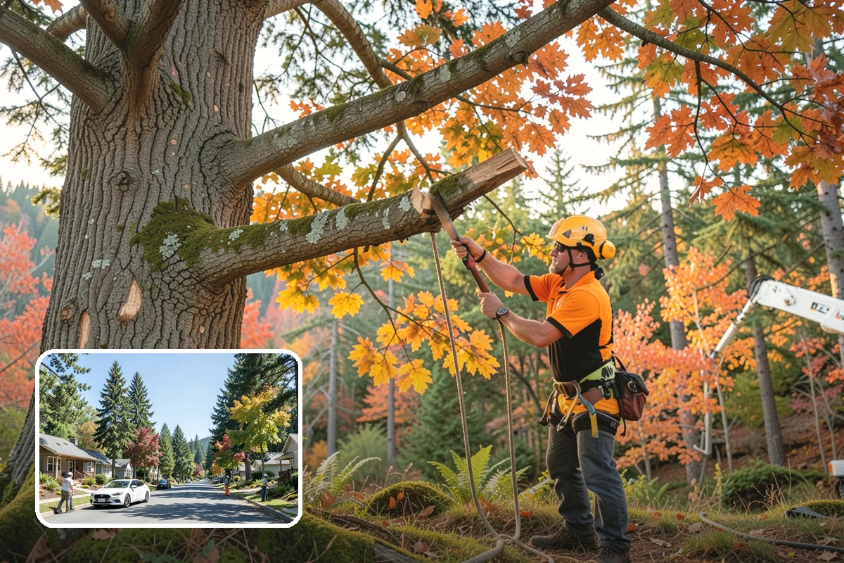 Dynamic cabling installation in Orting, Pierce County, WA - Reduces the risk of limb or stem failure