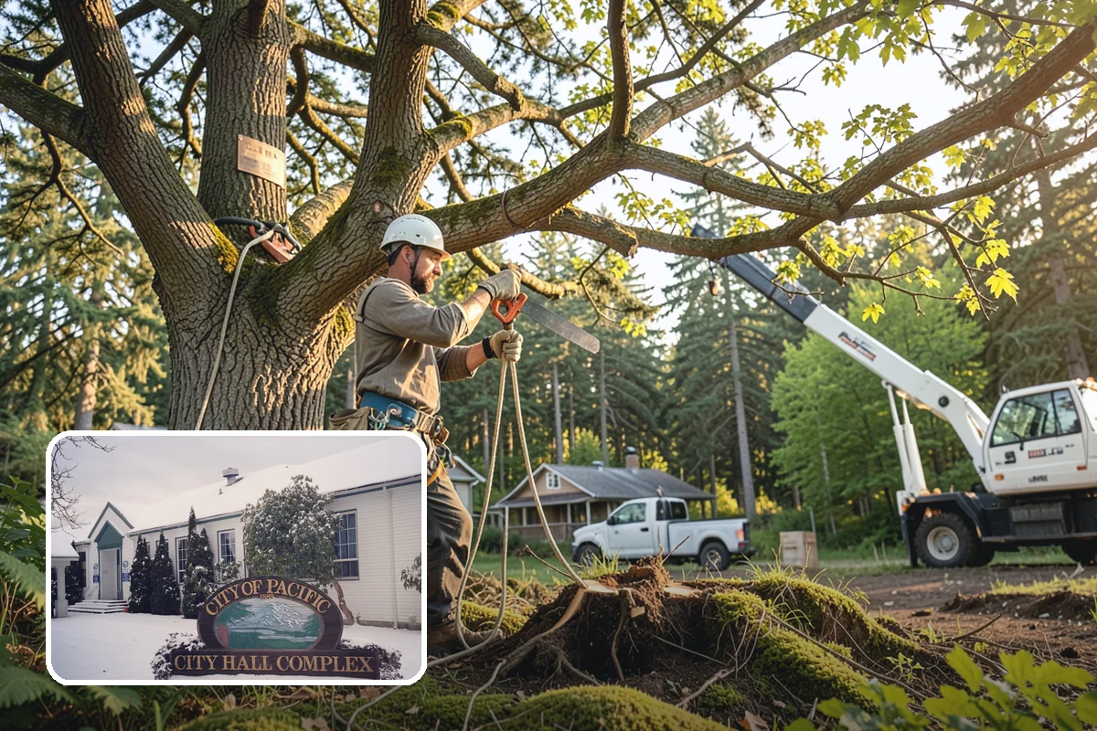 Dynamic cabling installation in Pacific, King County, WA - Reduces the risk of limb or stem failure
