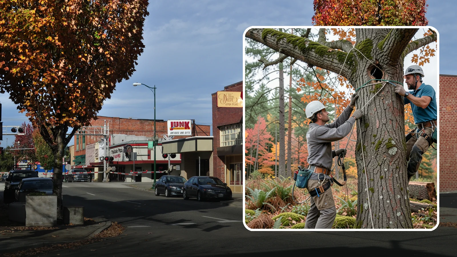 Dynamic cabling installation in Puyallup, Pierce County, WA - The installation of flexible support systems that allow natural movement.