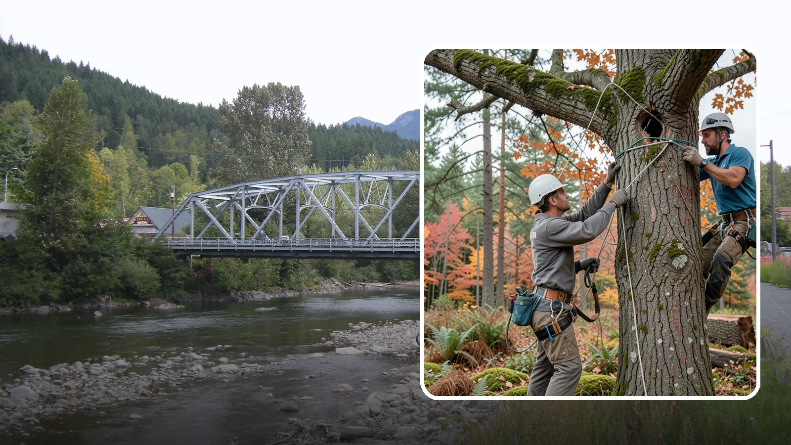 Dynamic cabling installation in Skykomish, King County, WA - The installation of flexible support systems that allow natural movement.