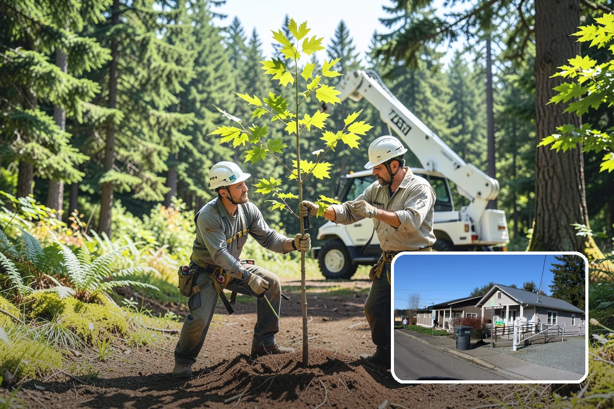 Dynamic cabling installation in South Prairie, Pierce County, WA - Reduces the risk of limb or stem failure