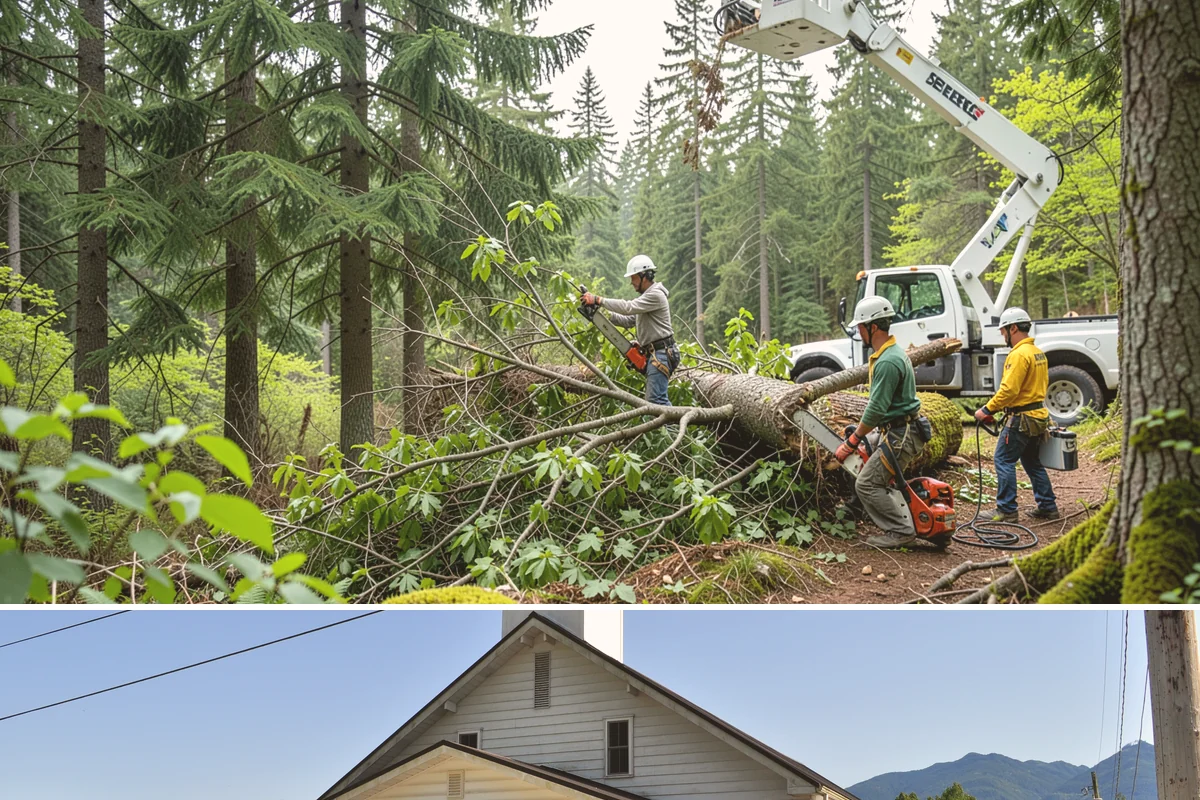 Emergency storm cleanup in Concrete, Skagit County, WA - This service is performed year-round during severe weather events in the Puget Sound region rather than being restricted to a...